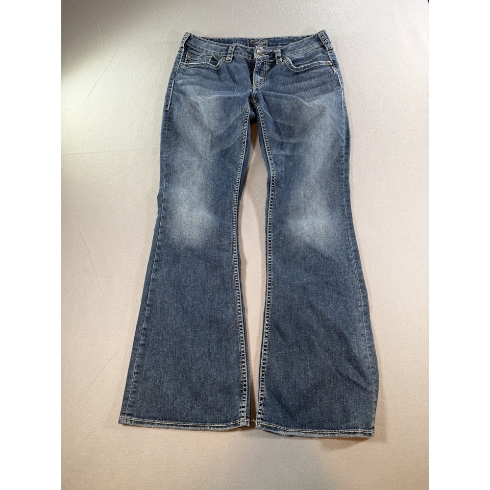Silver Jeans Co Aiko Bootcut Womens Size 32x33 Dark Wash Blue Denim